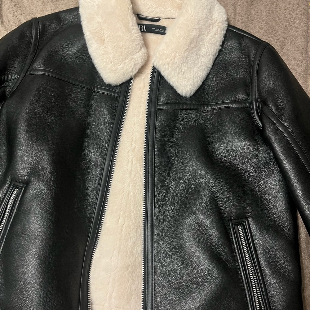 Zara Cream Fur Collar